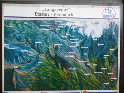 Affichage à Emstur : la vue de l'étape Emstur Thorsmork