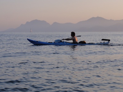Kayak de mer, îles de Lérins et Estérel, été 2011