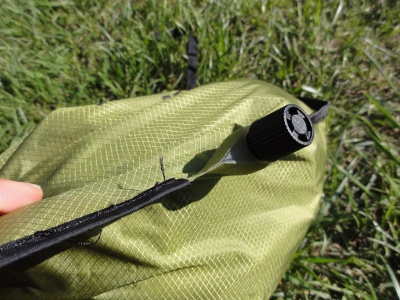La valve permet de chasser l'air et d'obtenir un sac tr&egrave;s compact