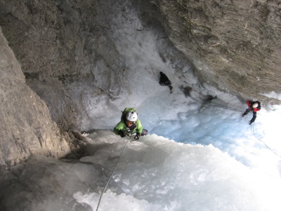 Utilisation cascade de glace