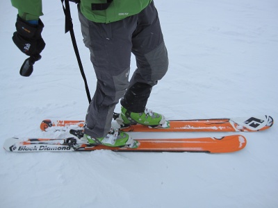 Des cotes bien larges, ici les skis en 170cm