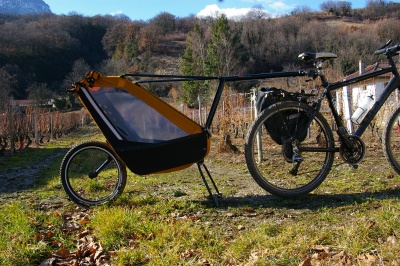 Remorque vélo enfant mono-roue Tout-terrain Single Trailer