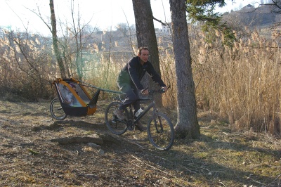 Remorque vélo enfant mono-roue Tout-terrain Single Trailer