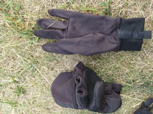 Gants / moufles 3 couches Vaude Argon event 3 in 1 glove : couches interm&eacute;diaires : la moufle-mitaine et le sous-gant