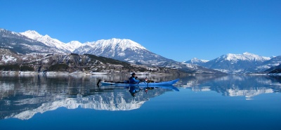 Matinée calme, quel bonheur de pagayer sur un miroir!