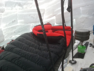 Le sac de couchage Yeti VIB 800 dans l'igloo