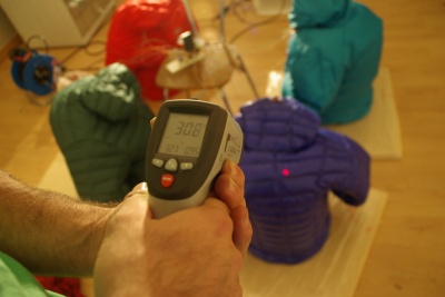 Test des bidons , et mesure au thermometre infrarouge