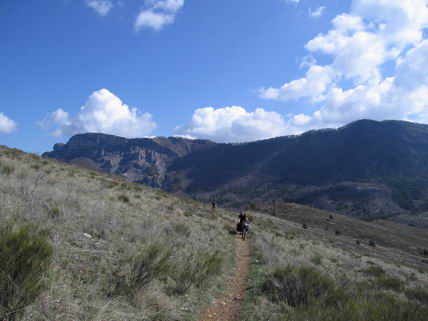 VTT sur sentier en cretes