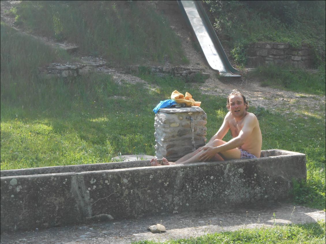 Petit bain bien mérité à Vissec.