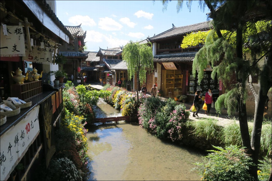 Les canaux de la jolie ville de Lijiang - Yunnan