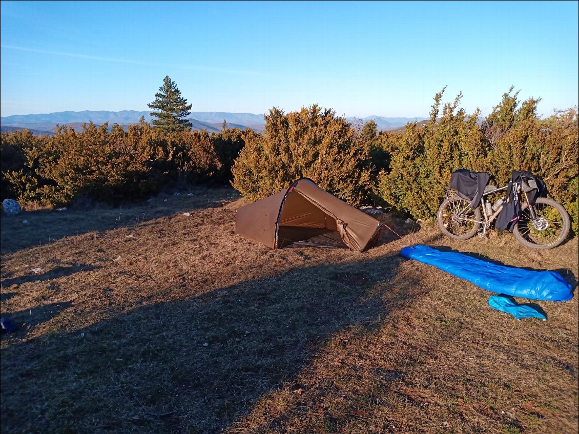 Traversée de l'Hérault VTT en autonomie en hivernale