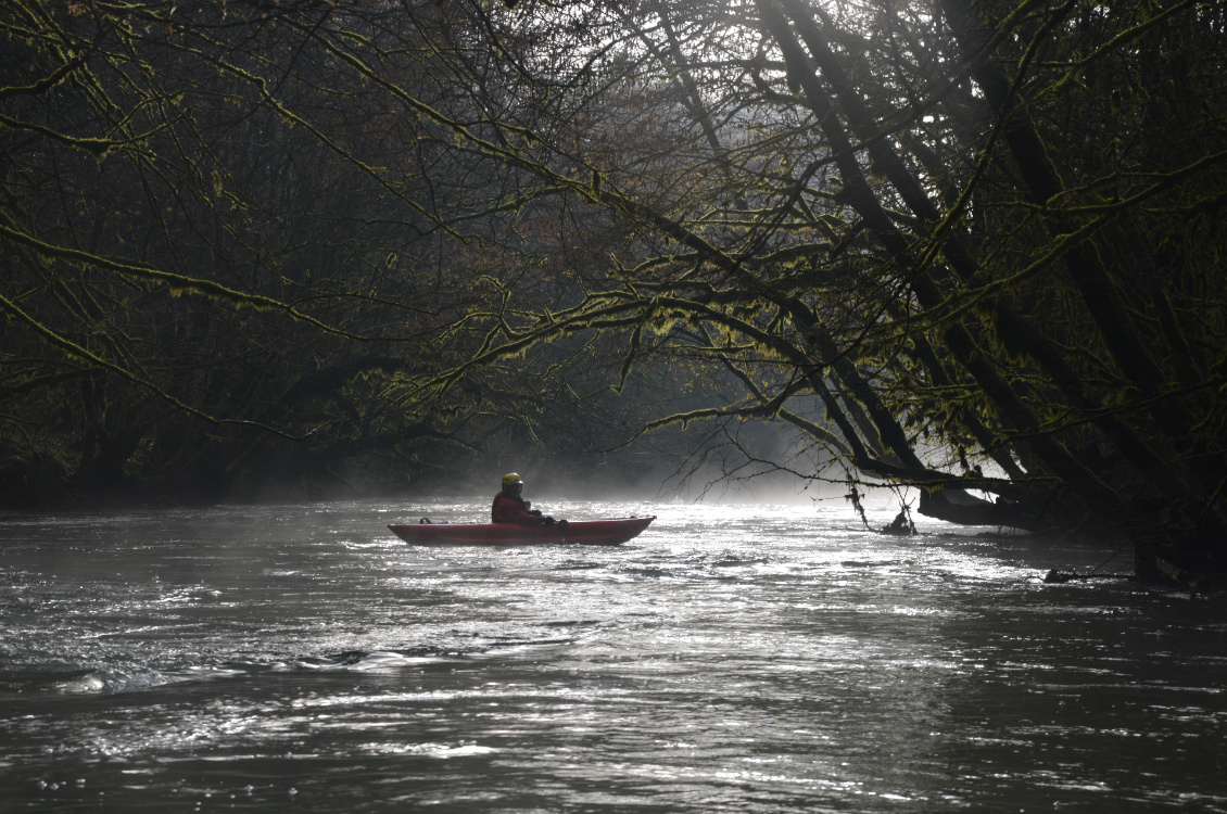 La Valouse en kayak.
Parcours d’exception, perdu dans la brume.
Photo : Yannick Vericel
LyonUrbanKayak