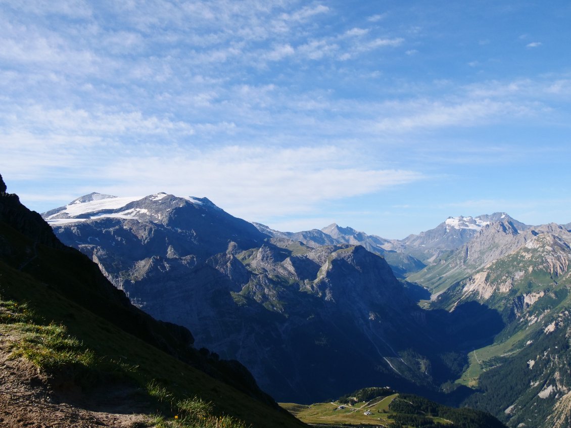 Du col de Leschaux: l'aiguille de Peclet et le glacier de la Vanoise