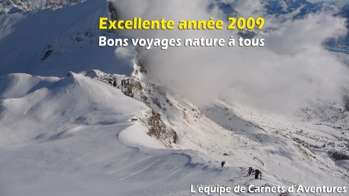 Bonne année 2009 (arête est du Piolit, montagne visible depuis les locaux de la rédaction)