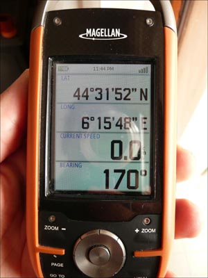 GPS Triton 2000 : écran coordonnées