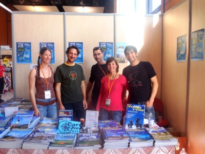 L'équipe de Carnets d'Aventures au salon du randonneur à Lyon