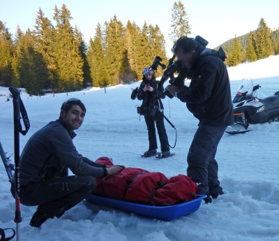 Alexis et l'équipe de tournage de TF1