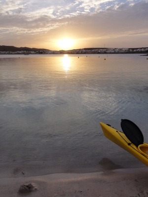 Coucher de soleil dans la baie de Fornells