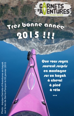 Kayak sur le lac de Serre Ponçon 3 janvier 2015