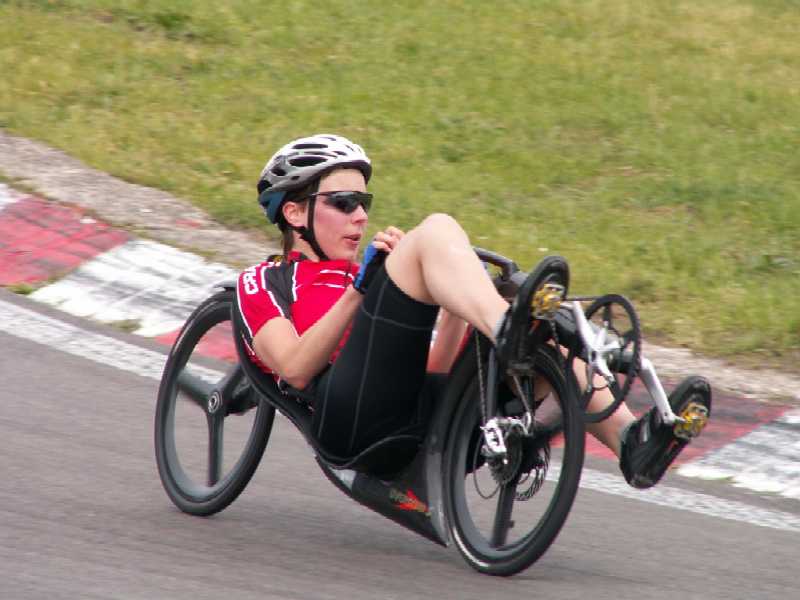 Vélo couché Barbara Buatois championne francaise