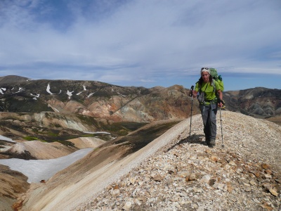 Etape 1 du trek du Laugavegur (Landmannalaugar - Hrafntinnusker)