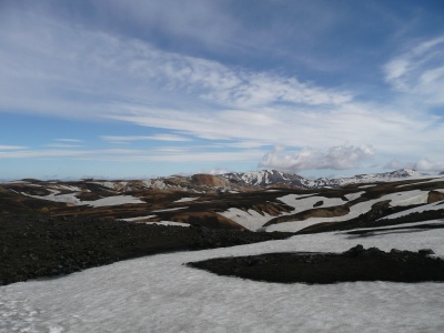 Etape 1 du trek du Laugavegur (Landmannalaugar - Hrafntinnusker)