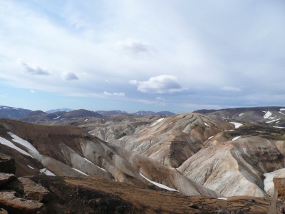 Trek Landmannalaugar-Thorsmörk : un peu après Hrafntinnusker