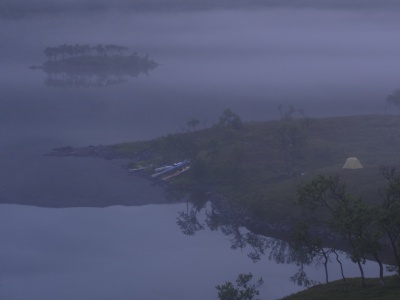 Joli bivouac dans le calme du soir