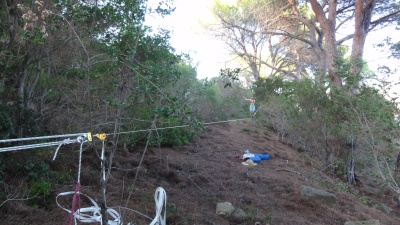 35m de slack entre 2 pins parasol