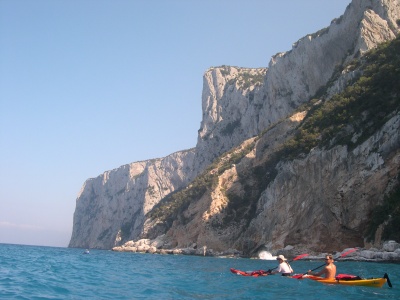 kayak de mer en Sardaigne, golfe d'Orosei