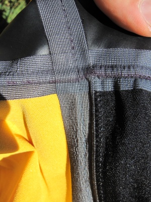 Vareuse Reed : détail tissu et jonction