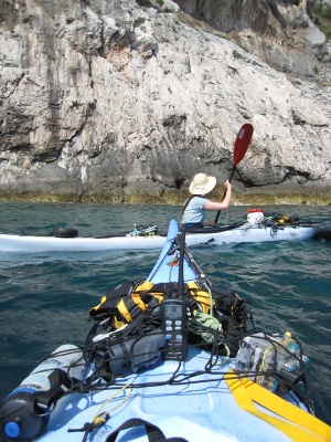 VHF étanche utilisée en kayak de mer