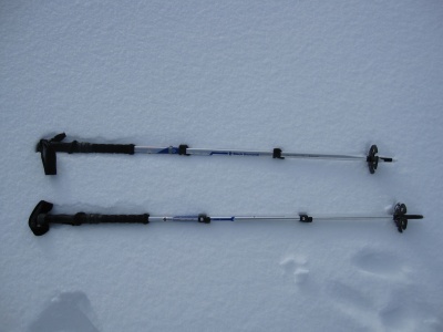 Bâtons télescopiques en alu à section ovale