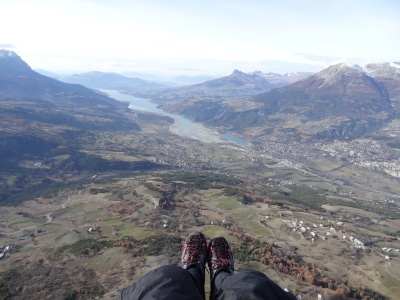 Après la marche, retour par les airs ;-)