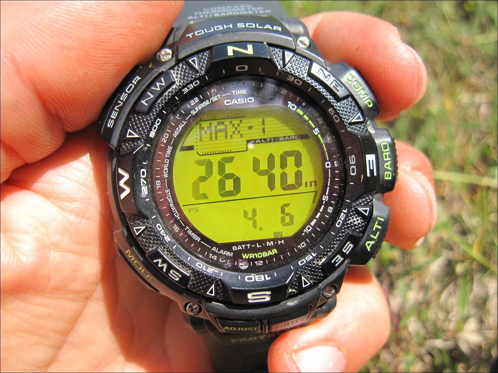 casio watch with altitude meter