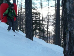 On peut skier avec les sacs gonflés