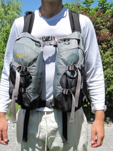 Sac à dos Aarn Featherlite Freedom 50+12 vu de devant : les 2 "Balance pockets" Sac à dos Aarn Featherlite Freedom 50+12 vu de devant : les 2 "Balance pockets"