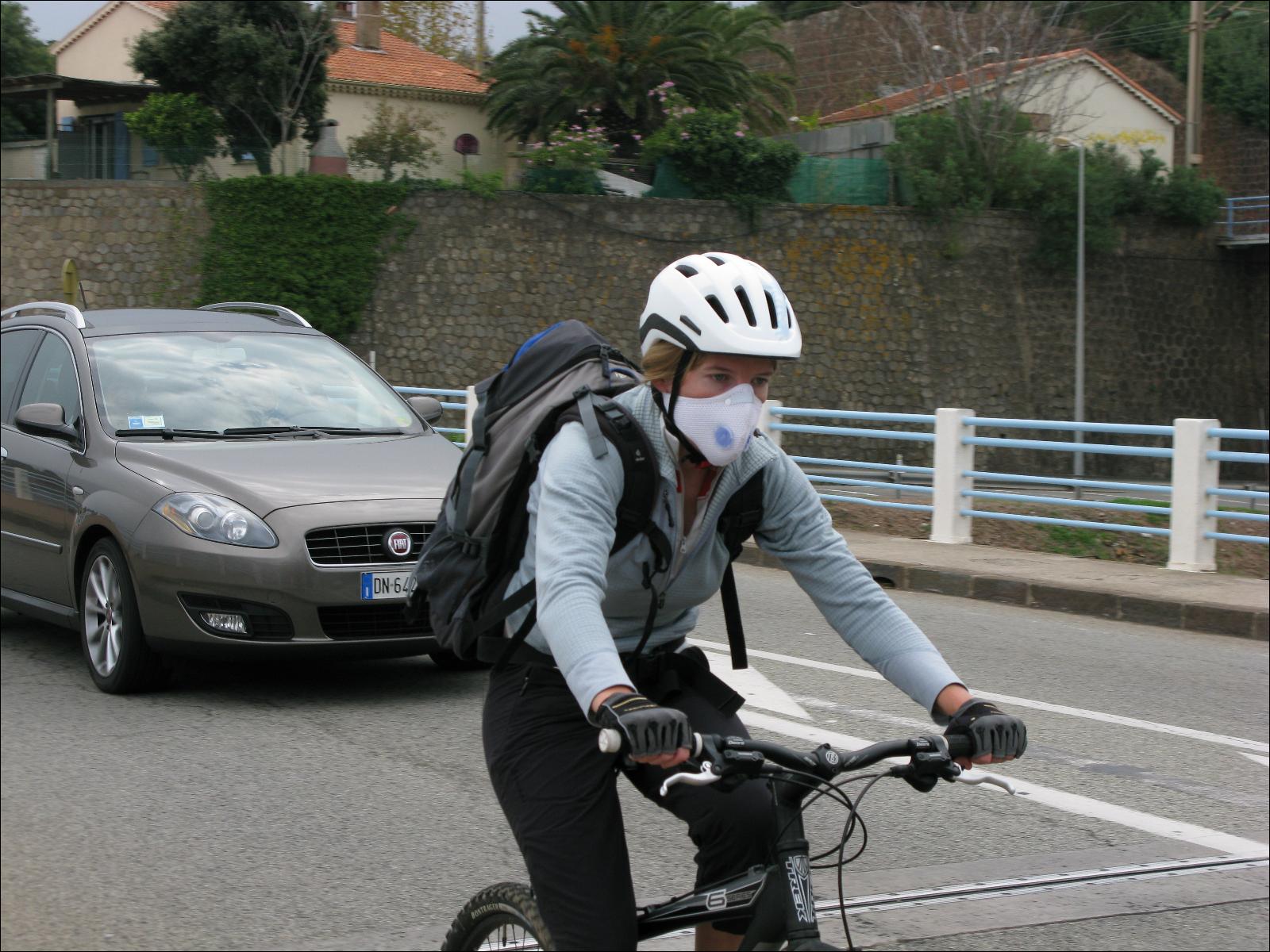 Masque antipollution pour entraînement vélo et cyclisme sur route