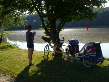 Remorque enfant Chariot Corsaire XL, entre le Danube et le Rhin