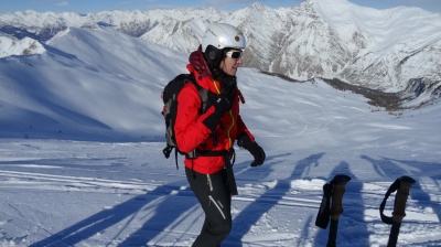 Ski de rando avec la veste Les Drus Gtx pro