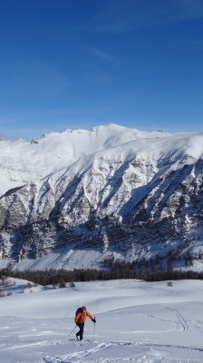 Ski de rando avec la veste Bitihorn