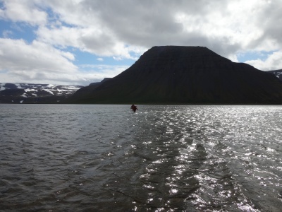 Traversée de la lagune de Fljotavik