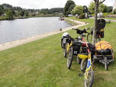 Canal de Nantes à Brest à vélo en famille, 3 enfants