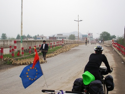 Voyage à vélo Pekin Strasbourg cyclo famille, 2 enfants