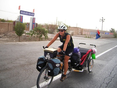 Voyage à vélo Pekin Strasbourg cyclo famille, 2 enfants