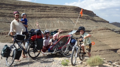 La famille à vélo