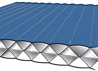 Intérieur du XTherm : cloisons triangulaires 