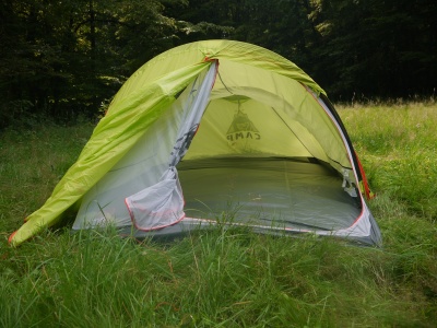 Tente CAMP Minima 3 SL - tente montée ouverture porte maximum