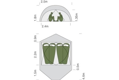 Tente gemini iv dlx zip chambre