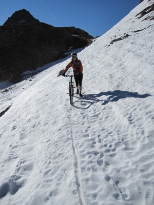 Un peu de neige sur l'itinéraire !